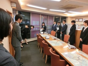 渡邉社員から歓迎の言葉です。